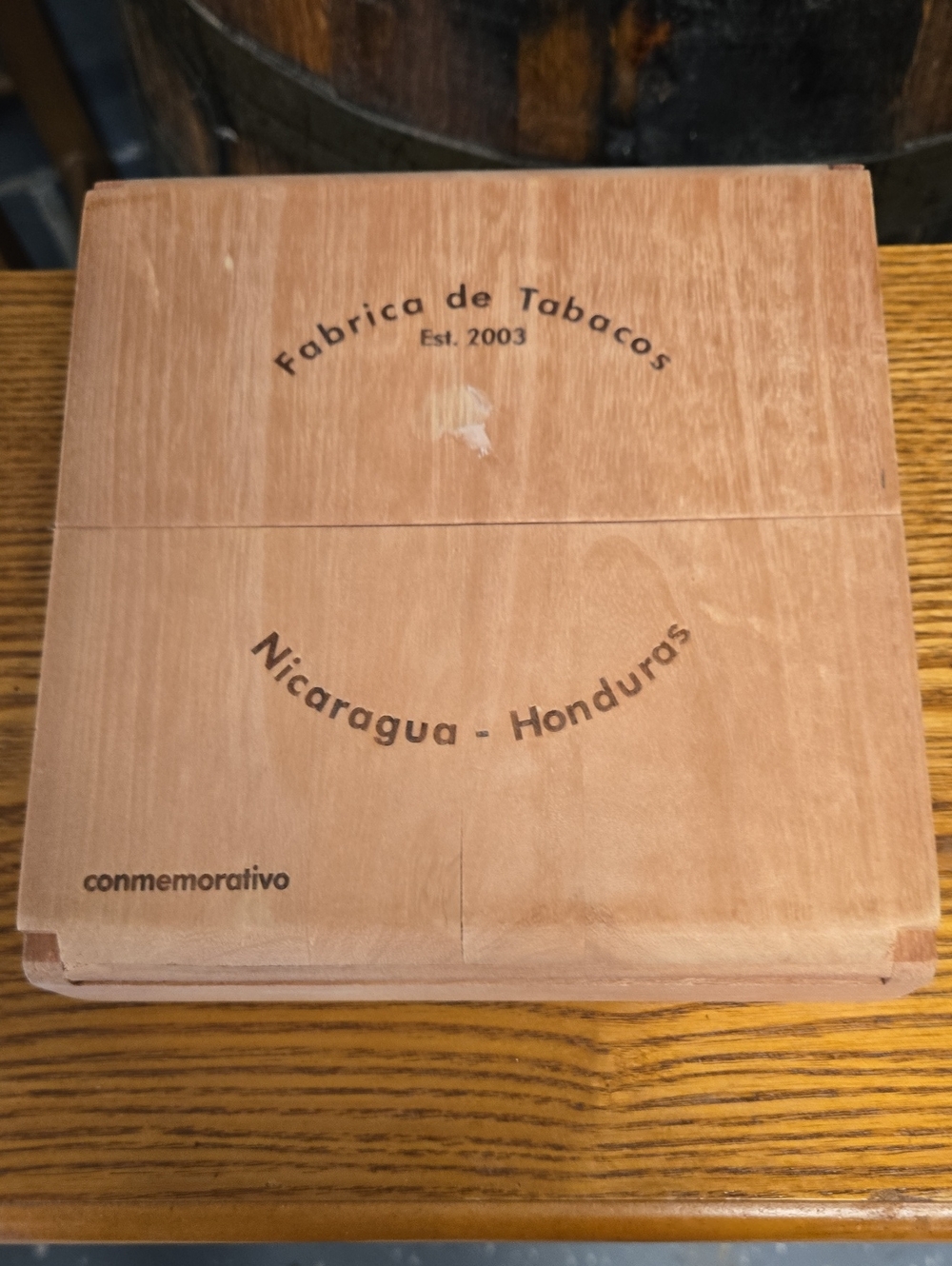 Commemorative Wooden Cigar Box